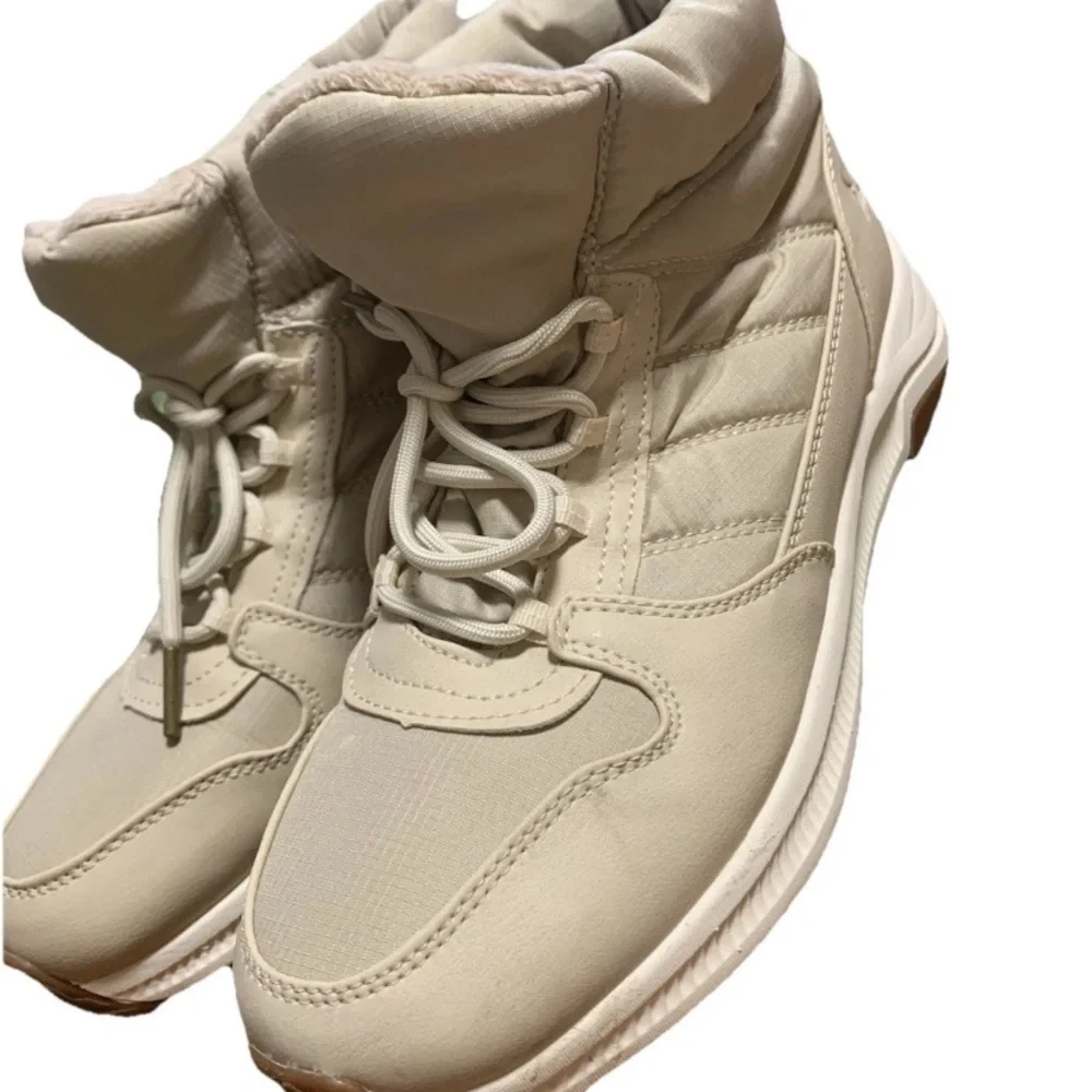 Ankle Outdoor/Snow Quilted Boots Beige - Picture 4 of 6